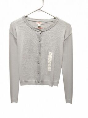 Cat & Jack Light Gray Cropped Button Cardigan